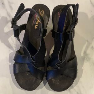 Sketchers Memory Foam Cork Wedges